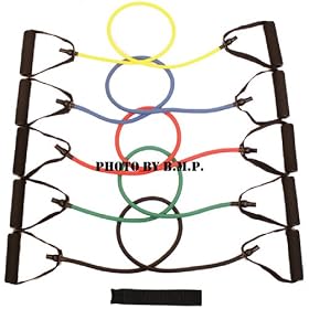 Set of 5 Resistance Bands Cords Tubings Great for P90X Slim in 6