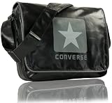 Converse Tasche Blocklogo Polyurethan Shoulder Flap, black, 35x9x35 cm