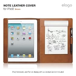 elago Note Leather Cover for iPad2,3,4 - Brown