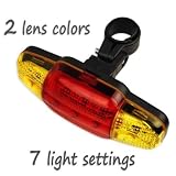 Ultra-Visible Two-Color LED Bike Tail Light Flasher - Visible 2500 Feet
