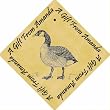Gift Boxed Pack of 48 PERSONALISED Parchment 6cm Square Gift Tags Goose