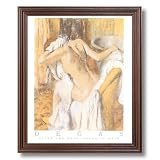 Degas French Girl Bath Contemporary Home Decor Wall Picture Cherry Framed Art Print