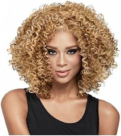 Fashionable Women's Explosion Hair Curly Short Hair Wig Black Womans (1)