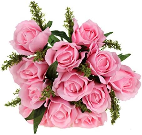Christmas Valentine's Day Wedding Home Simulation Roses Bouquet Pink