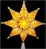 7 Lighted 8 Point Gold Star Christmas Tree Topper
