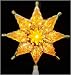 7" Lighted 8 Point Gold Star Christmas Tree Topper