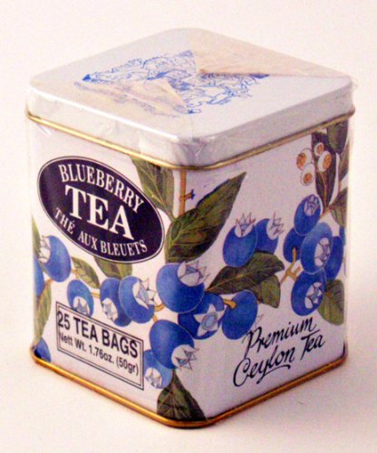 Blueberry Ceylon Tea in Decorative Tin, 25 Bags by Metropolitan Tea Co.