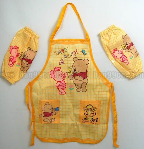 Discount Winnie the Pooh Apron Sleevelet Oversleeve Yellow on line