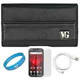 Black Portola Executive Leather Holster Carrying Case with Fixed Belt-Clip  ....