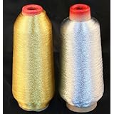 Gold and Silver Metallic Machine Embroidery Threads - 10000 yards