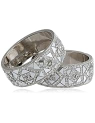 Chamak by priya kakkar Handmade 2 Geometric Mosaic Mirrored Bangle Bracelet, 7.5"