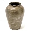 EXP Handmade Decorative Ceramic Flower Bud Vase / Urn With Sleek Charcoal Sheen