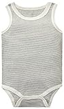 C-Princess ベビー肌着 ボディースーツ ロンパース ノースリーブ シンプル 柔らかい 赤ちゃん 新生児 男の子 女の子 かわいい 出産祝い (73cm, Dストライプ柄)