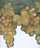 Deep Teal Grapevine Wallpaper Border