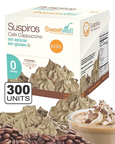 Sweetwell Sugar Free Meringue Cookies, Capuccino Coffee - 300 units (10 bags of 30 units).
