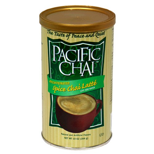 Pacific Chai Decaffeinated, Spice Chai Latte Mix, 10-Ounce Canisters (Pack of 6) by Pacific Chai