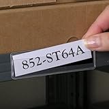 StoreSMART&reg; - Clear Plastic Shelf Tag / Label Holder - Magnetic Back - 1" x 4" - Open Long Side - 25-Pack - PESPC2432LM-25