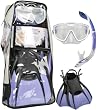 Aqualung Sport by U.S. Divers Diva 1 Lx / Island Dry Snorkel/ Trek Fin / Snorkel Set