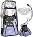 Aqualung Sport by U.S. Divers Diva 1 Lx / Island Dry Snorkel/ Trek Fin / Snorkel Set
