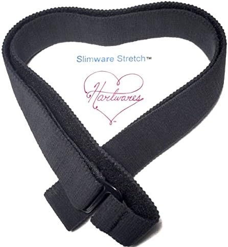 Slimware Stretch Flat Buckle Elastic Women's Belt X-Small Black Made in USA