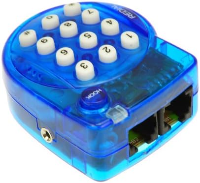 Generic Super Mini Handsfree Telephone with Earphone and Microphone 2.4" x 2.0" x 0.9" Blue