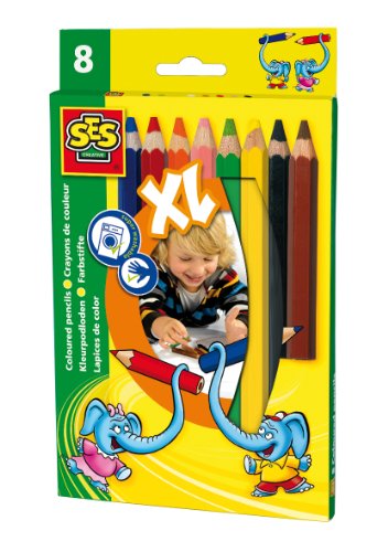 SES creative 00220 - Buntstifte dick kurz 8 Farben Preisvergleich