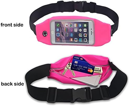 Waist Pack, Smarco Adjustable and Touchscreen Running Belt for iPhone6-4.7 Inch, iPod, Keys, Cash and Credit Cards - Ideal for Jogging, Gym, Running, Workout, Hiking or Other Sports Pink