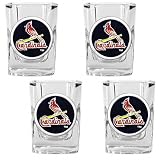St. Louis Cardinals 4 Piece Square Shot Glass Set