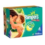 Pampers Baby Dry Diapers Economy Plus Pack, Size 4, 176 Count
