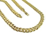 24 10mm Gold Plated Cuban Link Chain Hip Hop Chain