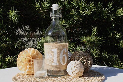 Rustic Burlap Table Centerpiece Number Wraps (1-20)