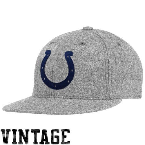 NFL Men's Indianapolis Colts Classics Flat Visor Flex Hat - Tw93Z (Grey  , Small/Medium)