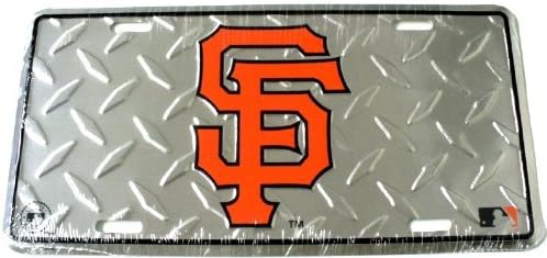 Baseball San francisco Giants Diamond Cut 6" x 12" Embossed Aluminum License Plate
