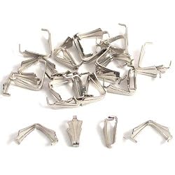 24 Bails Rhodium Connectors Jewelry Necklace Chain Part