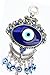 Retro Style Oval Blue Evil Eye Protection Hanging Ornament and Blessing Gift-002
