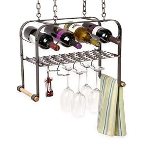 Enclume WSR6A Hanging Wine and Accessories Rack - Holds 4 Bottles by Enclume