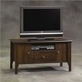 Best Buy Sauder Brook Bridge Universal TV Stand in Dark Alder, Best Deals