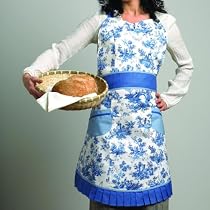 Fashionista Vintage Floral Bib Apron - French Toile
