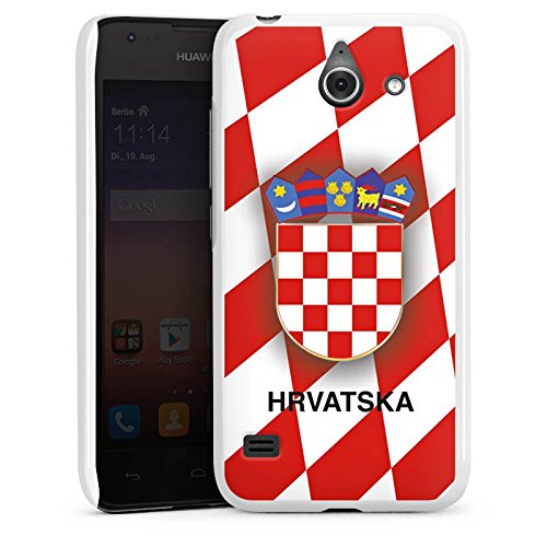 Huawei Ascend Y550 Hülle Schutz Case Cover Kroatien EM Trikot Fußball Europameisterschaft