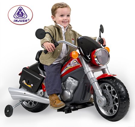 Childrens Toyshop  Toys : Injusa 6v Electric Battery Powered Kids Ride on Outdoor Custom Falcon Trimoto Bike