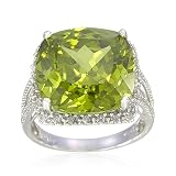 Sterling Silver Cushion Shaped Synthetic Peridot Ring, Size 9 51ylVqtl36L. SL160 Sterling Silver Cushion Shaped Synthetic Peridot Ring, Size 9