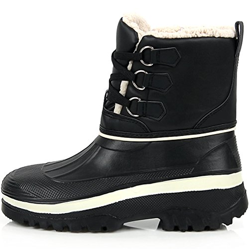 New Lace Up Womens Winter Snow Warm Black Waterproof Light Boots Shoes