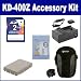 Konica KD-400Z Digital Camera Accessory Kit includes: SDM-152 Charger, SDC-22 Case, ZELCKSG Care & Cleaning, KSD2GB Memory Card, SDNP500 Battery