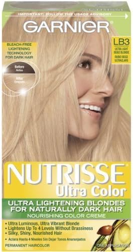 Garnier Nutrisse Ultra Color Nourishing Color Crème, LB3 Ultra Light Beige Blonde by Garnier Hair Color