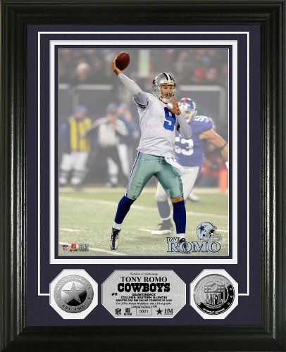 Highland Mint NFL Dallas Cowboys Tony Romo Silver Coin Photomint