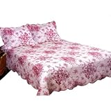 IMAGE OF Lodge Living Q2090R-K / Q2090R-Q French Country Quilt Set in Red Size: Queen
