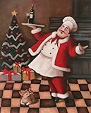 IMAGE OF Christmas Chef II HIGH QUALITY MUSEUM WRAP CANVAS Print T.C. Chiu 11x14