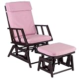 DwellStudio for Target Mercer Glider/ Ottoman Collection - Walnut/ Pink Cushion