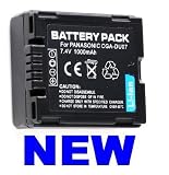 Rechargeable Lithium Ion Battery Pack (CGA-DU07) for Panasonic PV-GS31, PV-GS33,PV-GS34, PV-GS35, PV-GS39, PV-GS400, PV-GS500, PV-GS50, PV-GS50S, PV-GS55 Digital Camcorder Video Camera