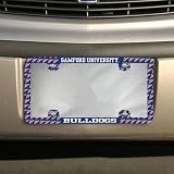 NCAA Samford Bulldogs Thin Rim Mini-Logo License Plate Frame
